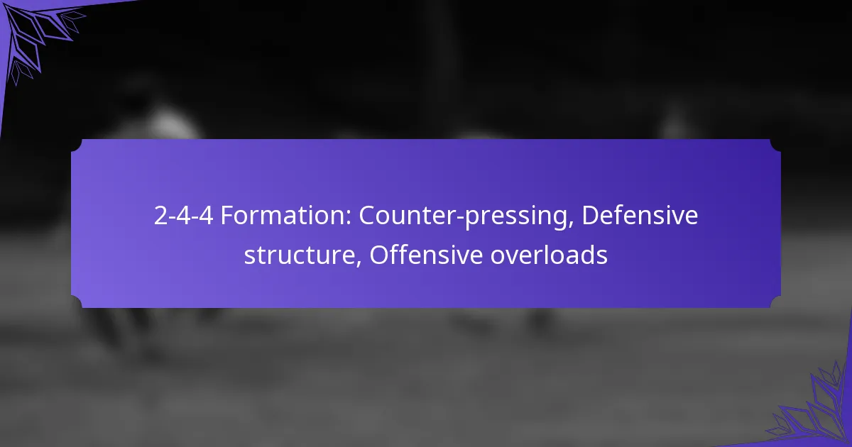 2-4-4 Formation: Counter-pressing, Defensive structure, Offensive overloads