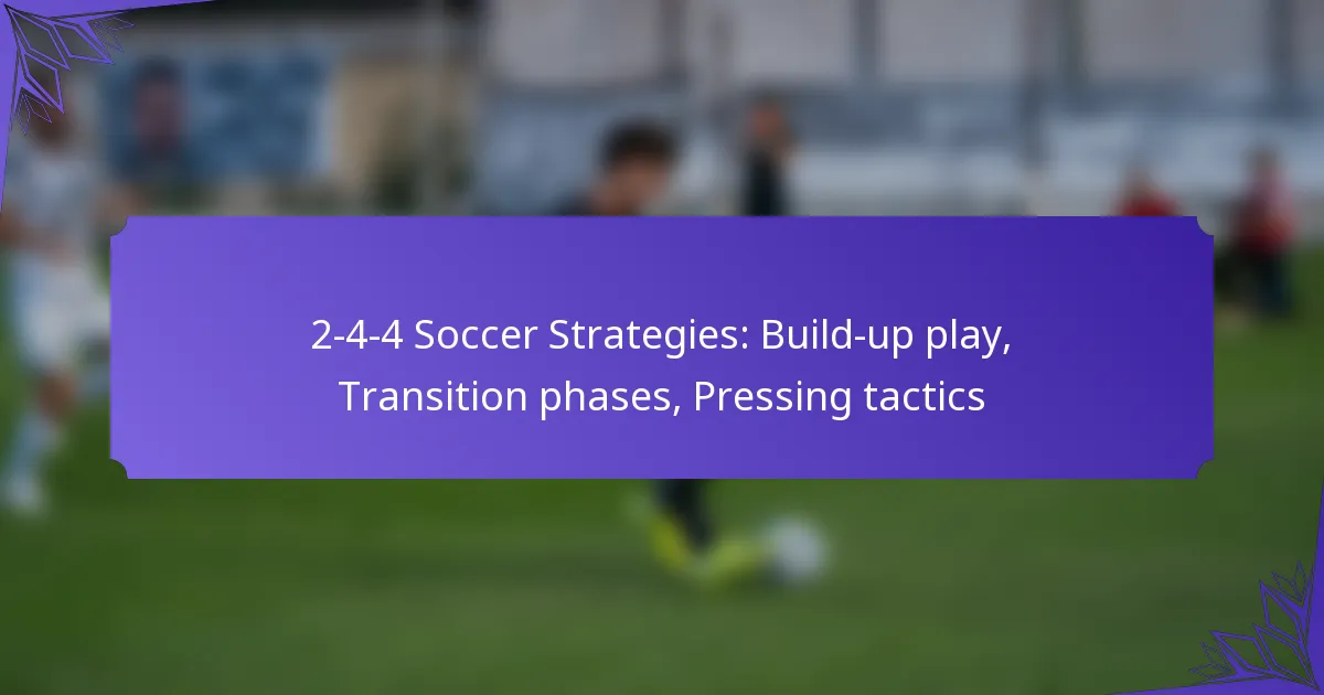 2-4-4 Soccer Strategies: Build-up play, Transition phases, Pressing tactics